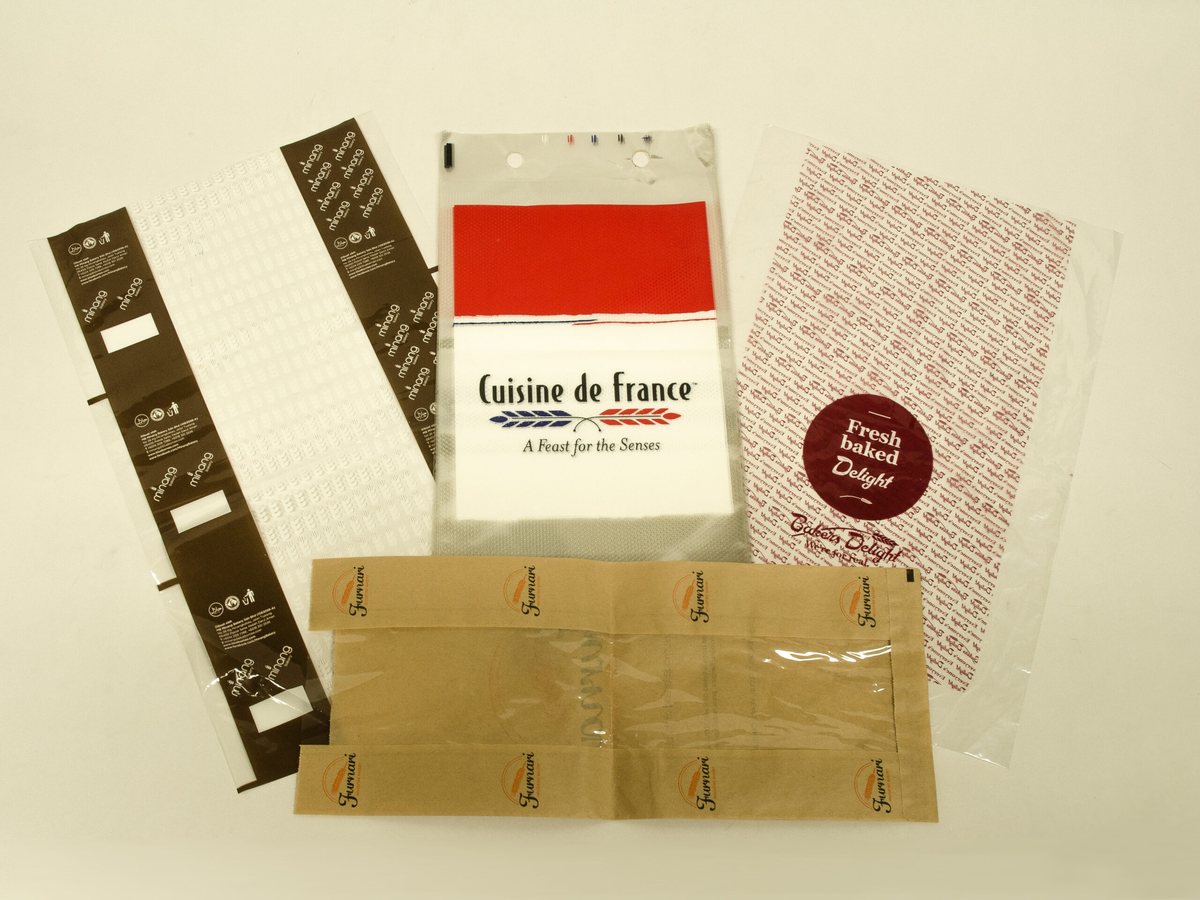 Printed paper bread bags
