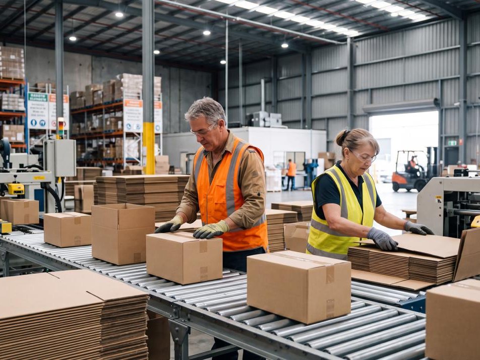 Packing orders on the roller line